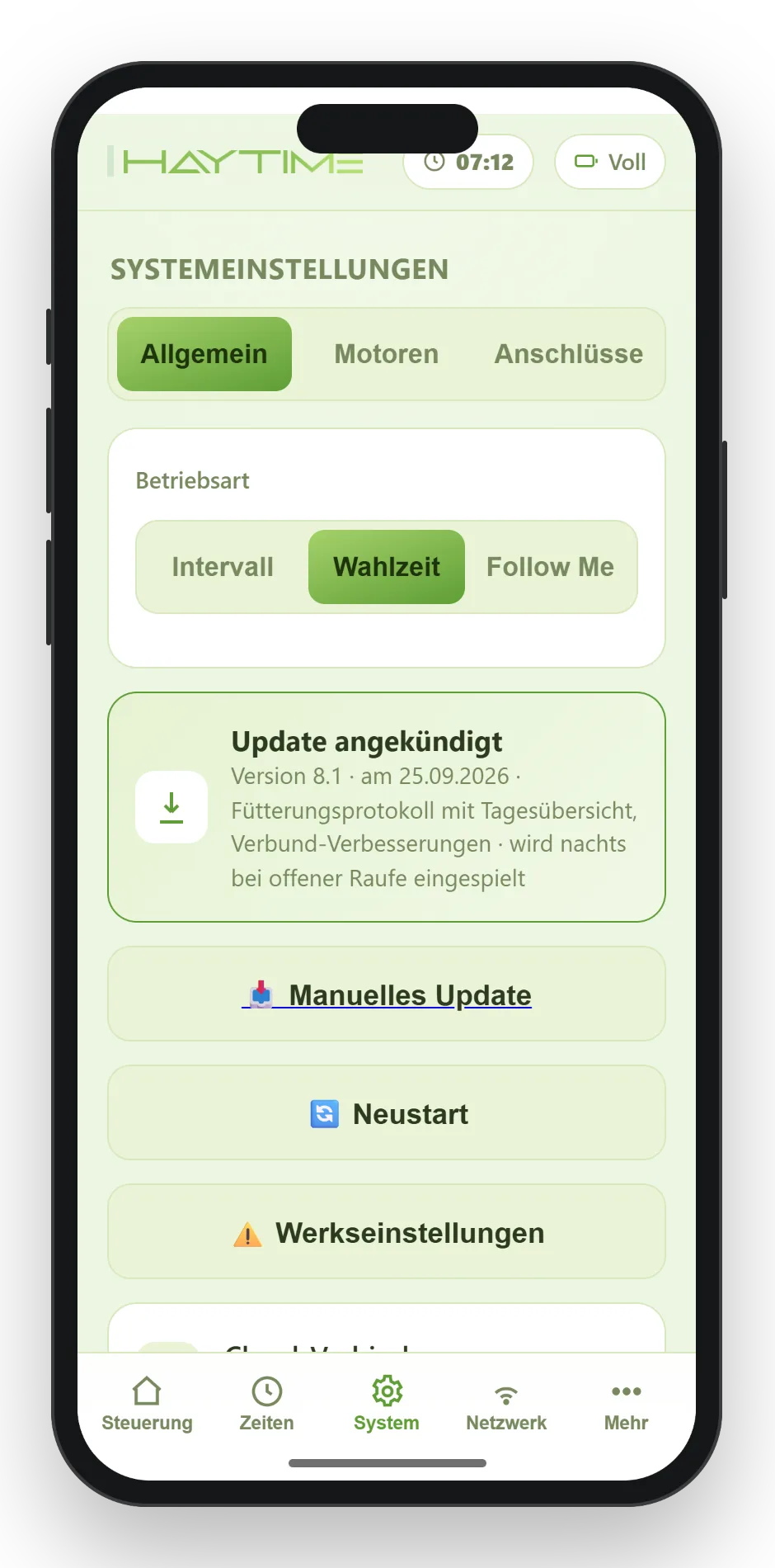Systemeinstellungen